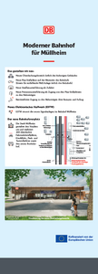 Infotafel aus dem Infopunkt Müllheim zum Thema Bahnhof Müllheim