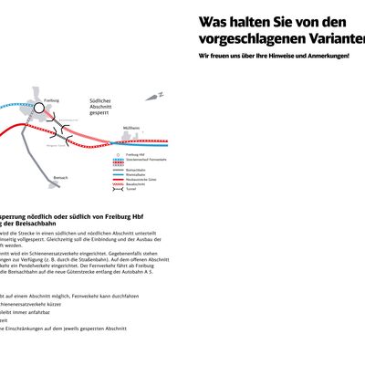 Eine Infotafel, wie sie beim Infomarkt für die Frühe Öffentlichkeitsbeteiligung im PfA 8.7 zum Einsatz kam.